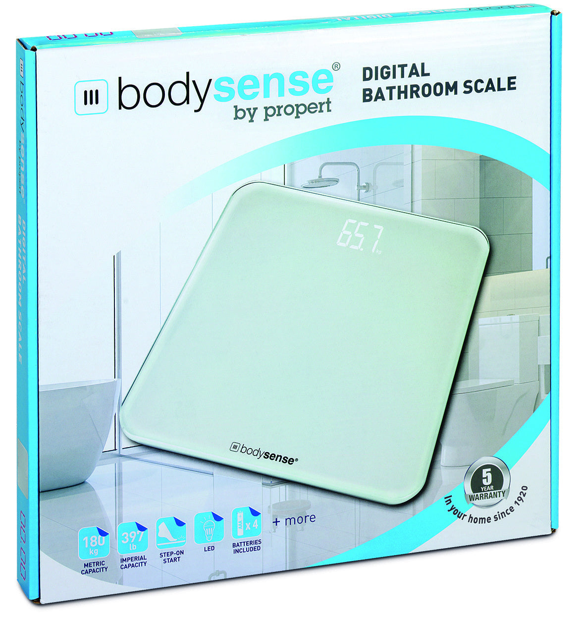 BodySense 180Kg Digital Bathroom Scale Electronic Bath Weight Balance Monitor