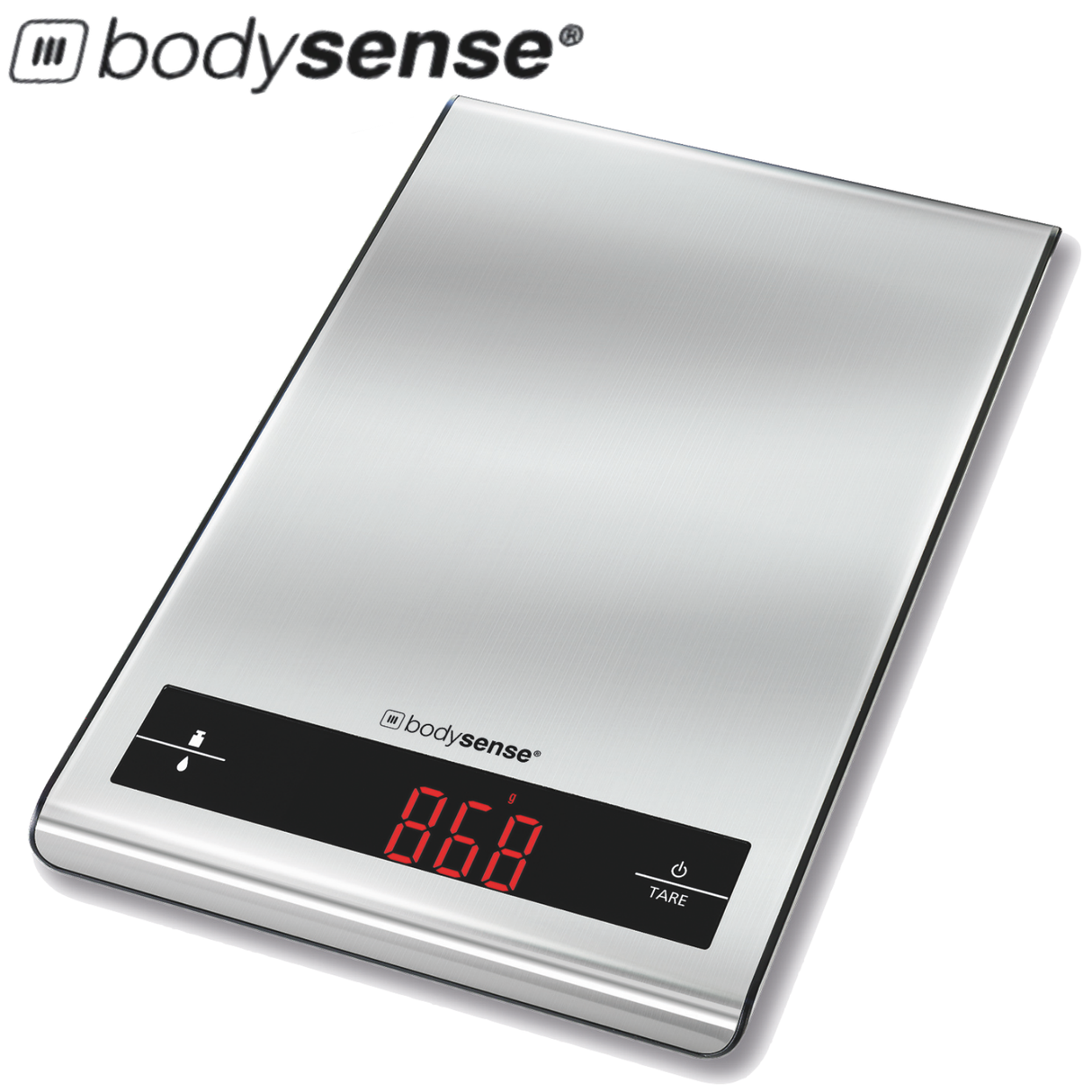 BodySense 5kg Stainless Steel Kitchen Scale Electronic Digital Weight Balance