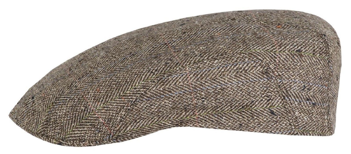 Stetson Mens Madison Sun Guard Flat Cap Ivy Golf Wool Silk - Brown