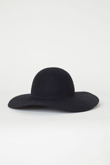 Maddison Avenue Womens Adjustable Wool Fedora Panama Hat Bow One Size - Black