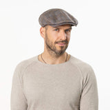 Stetson Mens Driver Flat Cap Ivy Golf Virgin Wool - Brown