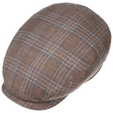 Stetson Mens Driver Flat Cap Ivy Golf Virgin Wool - Brown