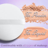 4.5" Jumbo Extra Large Powder Puff 100% Pure Cotton Soft Fluffy Washable For Makeup