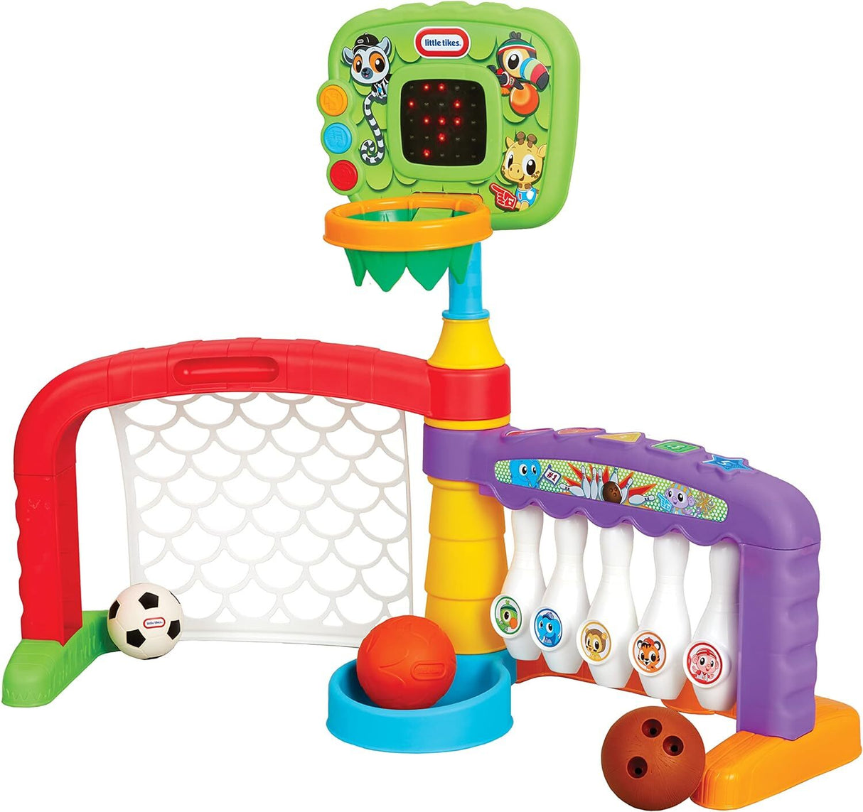 Little Tikes Light & Go 3 In 1 Sports Zone Basketball Soccer & Bowling