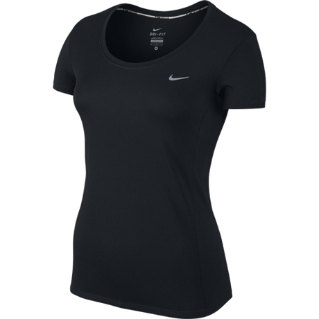 Nike Womens Dri-Fit Running Gym T-Shirt Top Short Sleeve - Black