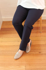 Womens Ponte Pants Straight Leg Stretch Elastic Waist Knit Warm Winter Ladies