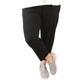 Idyl Womens Relaxed Fit Crop 100% Cotton Leggings Pants Trousers - Black