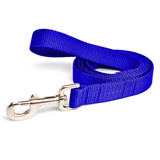 Plain Nylon Dog Leash Lead Training Obedience Recall Walk - Assorted Colours