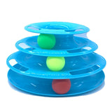 Funny Cat Toy Plastic Tower Interactive Track Ball Playing Game - Assorted Colours