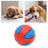 3x Dog Squeaky Ball Fun Training Indestructible Tooth Cleaning Puppy 8cm