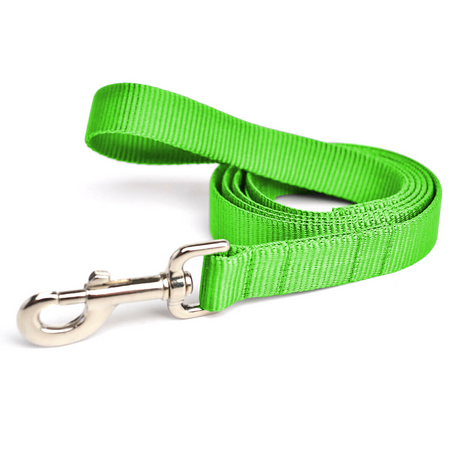 Plain Nylon Dog Leash Lead Training Obedience Recall Walk - Assorted Colours