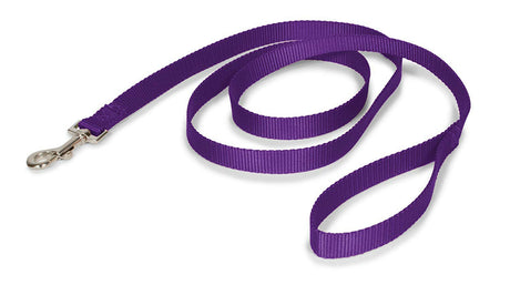 Plain Nylon Dog Leash Lead Training Obedience Recall Walk - Assorted Colours