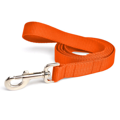 Plain Nylon Dog Leash Lead Training Obedience Recall Walk - Assorted Colours