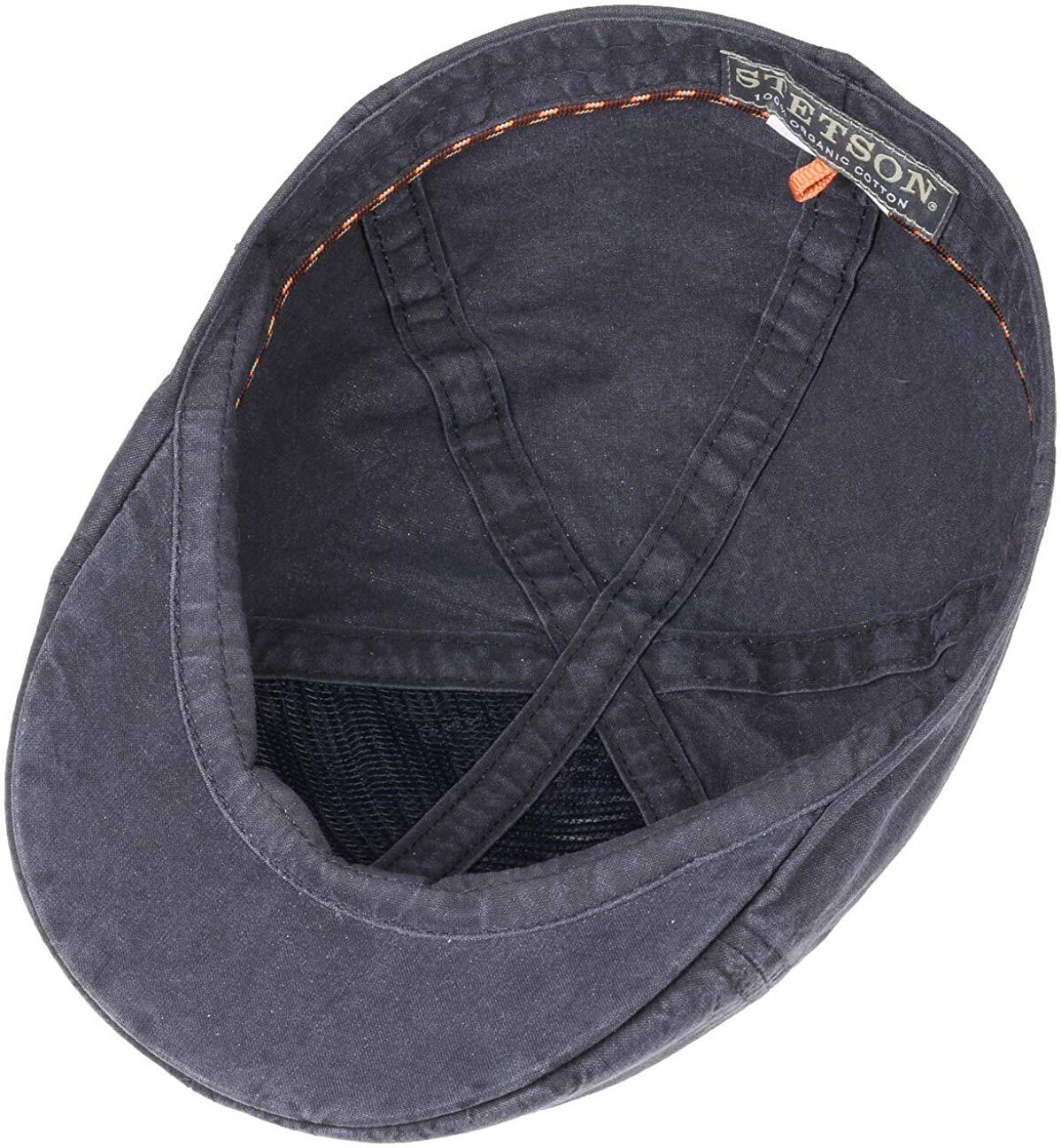 Stetson Mens Organic Cotton Texas Hat Flat Cap Ivy - Navy