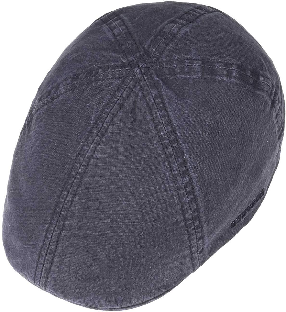 Stetson Mens Organic Cotton Texas Hat Flat Cap Ivy - Navy