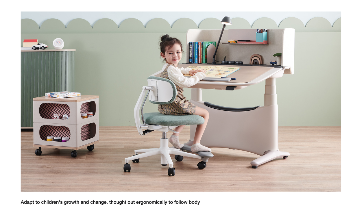 UFOU Cassia Ergonomic Childrens Kids Study Chair - Coral Red