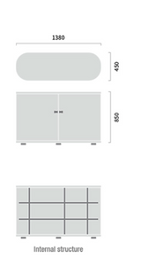 UFOU Fitin Rollin Mobile Roller Shutter Cabinet - Storage with Adjustable Shelves & Wheels