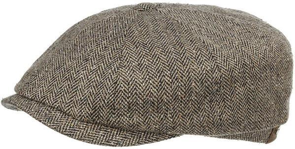 Stetson Mens Hatteras Flat Cap Ivy Golf Pure Silk - Light Brown