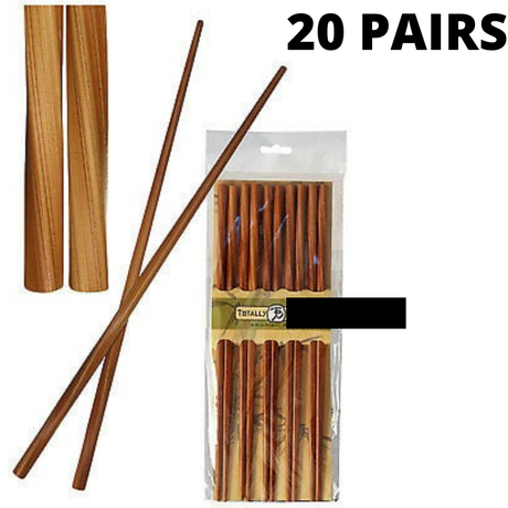 20 Pairs WOODEN CHOPSTICKS Wooden Wood Asian Wedding Dinner Gift High Quality