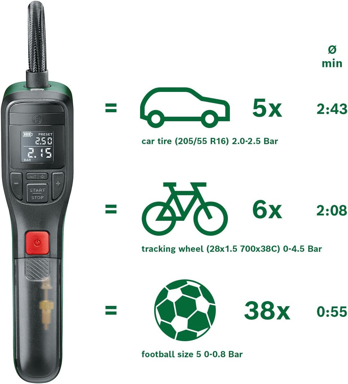 Bosch Electric Bike Pump/Air Pump/Mini Compressor EasyPump