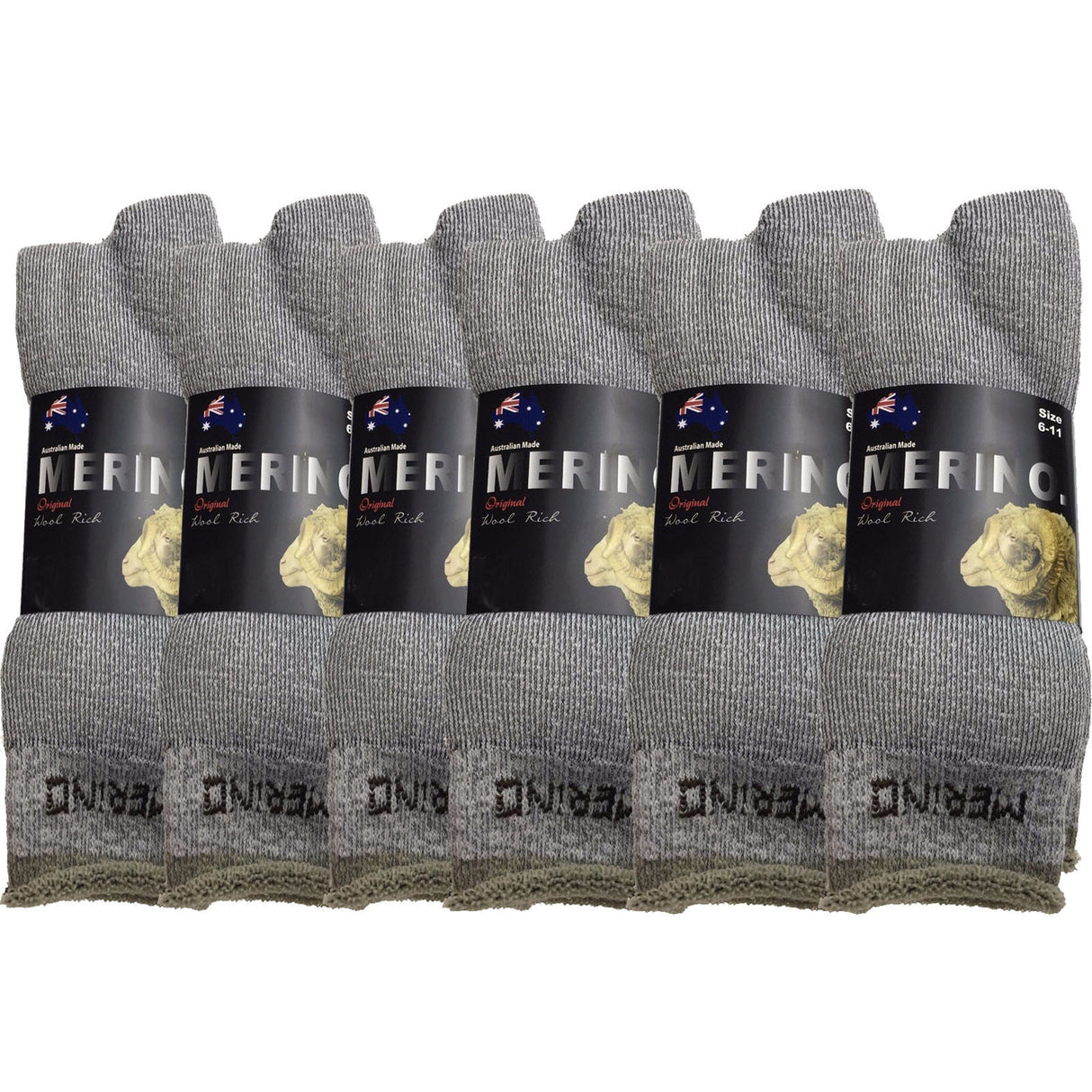 6AUSOCKS-GRY-6-11