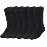 6 Pairs BAMBOO SOCKS Mens Heavy Duty Premium Thick Work Socks Cushion BULK - Charcoal Grey