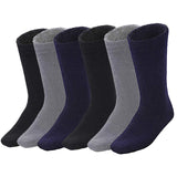 6 Pairs BAMBOO SOCKS Mens Heavy Duty Premium Thick Work Socks Cushion BULK - Assorted Colour Pack