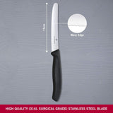 1x Victorinox Standard Wavy Edge Steak and Tomato Knife - Black