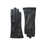 Dents Womens Silk-Lined Leather Gloves in Black