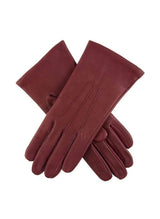 Dents Womens Three-Point Leather Gloves - Clared Red