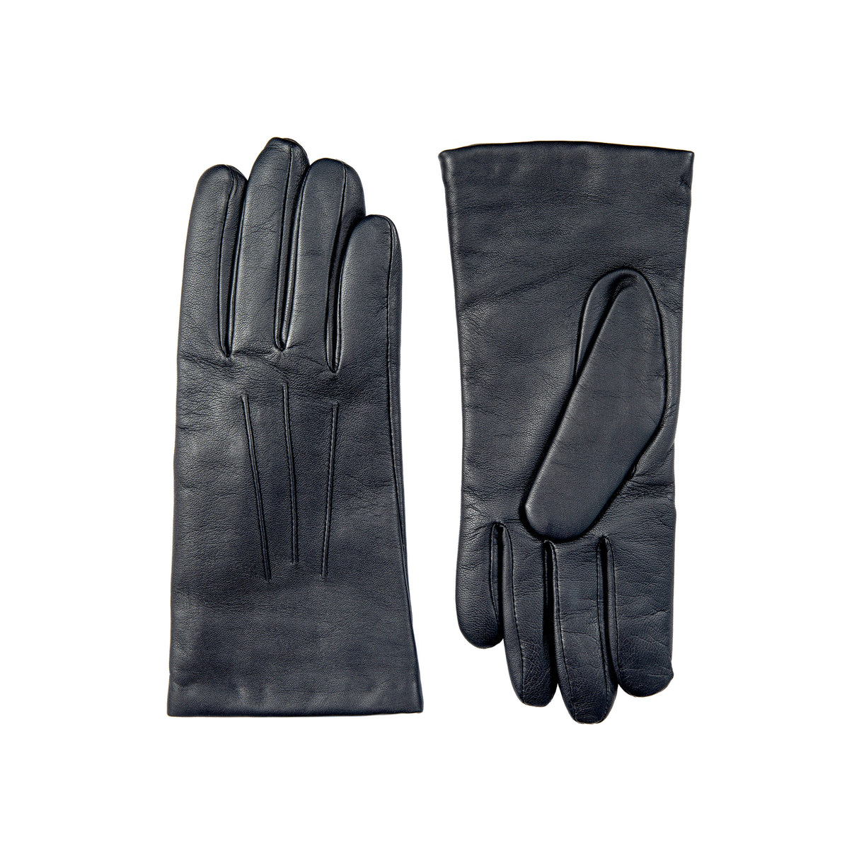 Dents Women’s Cashmere-Lined Tech Touchscreen Leather Gloves - Navy