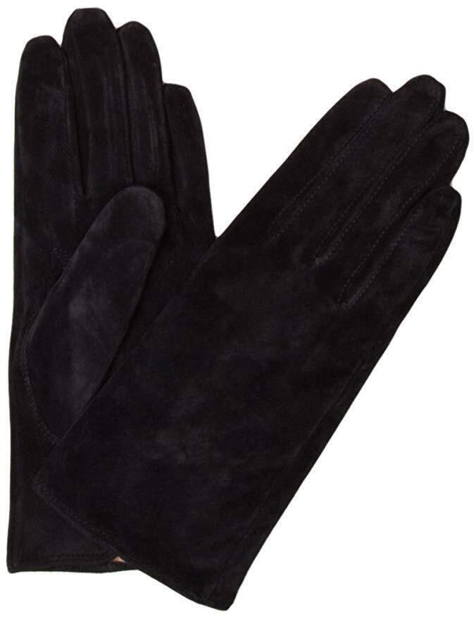 DENTS Emily Ladies Womens Plain Suede Leather Gloves w Acrylic Lining