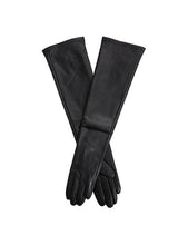 Dents Mia Womens Single Point Long Leather Gloves - Black