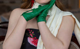 Dents Womens Leather Driving Gloves in Emerald