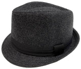 DENTS Wool Trilby Hat Stingy Brim w Band Fedora Warm Winter Fully Lined - Charcoal