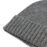 Dents Mens Wool Beanie Winter Rib Fine Knit Warm Hat Ski Turn Up - Charcoal Grey