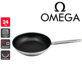 Omega Non-Stick Fry Pan 24cm (18/10 Stainless Steel) Frying 1880 Collection