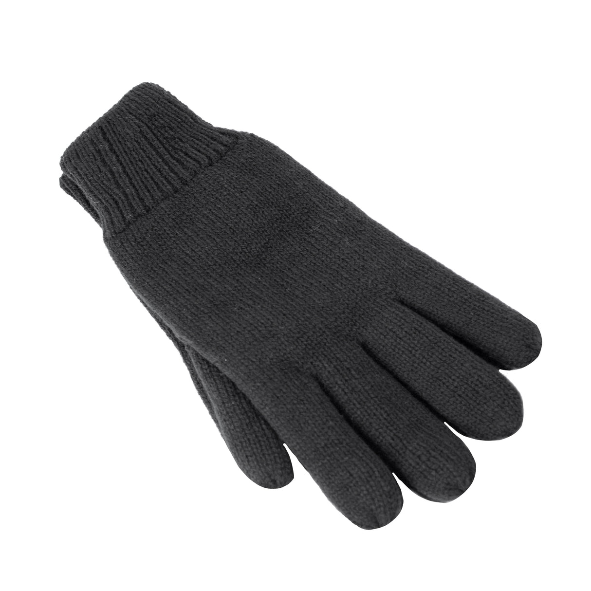 3M THINSULATE Gloves Snow Ski Knitted Polar Fleece Thermal Plain Winter in Black