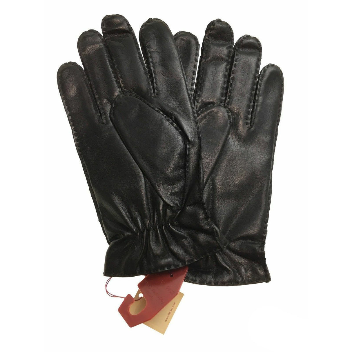 DENTS Mens Premium Kangaroo Leather Cashmere Lined Gloves Winter Gift - Black