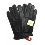 DENTS Mens Premium Kangaroo Leather Cashmere Lined Gloves Winter Gift - Black