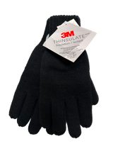 Dents Mens 3M Thinsulate Gloves Winter Warm Insulated Acrylic Knit - Black - One Size