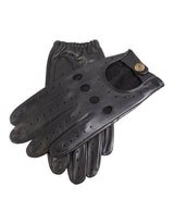 Dents Mens Classic Leather Driving Gloves Unlined Vintage - Black