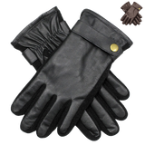 DENTS Mens Premium Kangaroo Leather Strap & Stud Winter Gloves Gentlemans