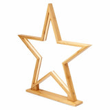 2x 52cm Large Bamboo Star LED Table Lamp Light Modern Bedside - Natural