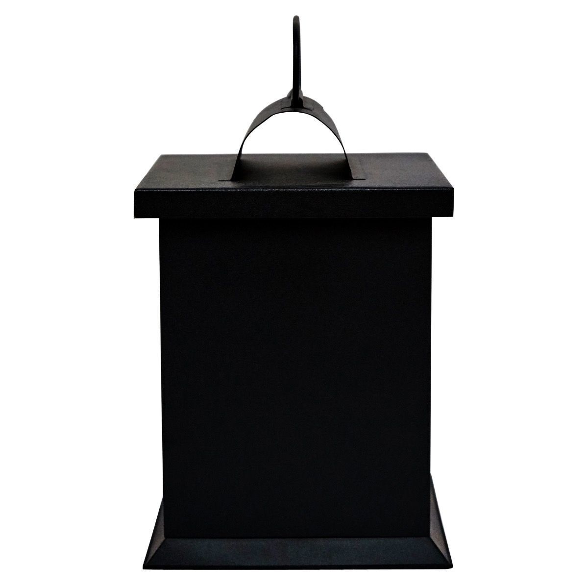 21cm LED Fireplace Metal/Glass Lantern Home Decor (Battery Operated) - Small