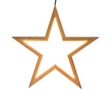 Ceiling Bamboo Star LED Hanging Lamp Natural Home Decor Lighting Pendant - Natural