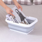 20x 9L Collapsible Laundry Folding Clothes Basket w Handles Bin Bulk -Grey/White