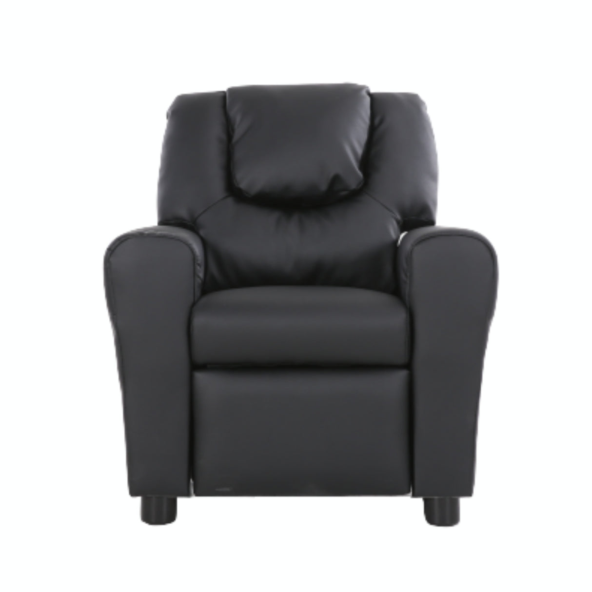 Set of 4 Oliver Kids Recliner Chair Sofa Children Lounge Couch PU Armchair Black