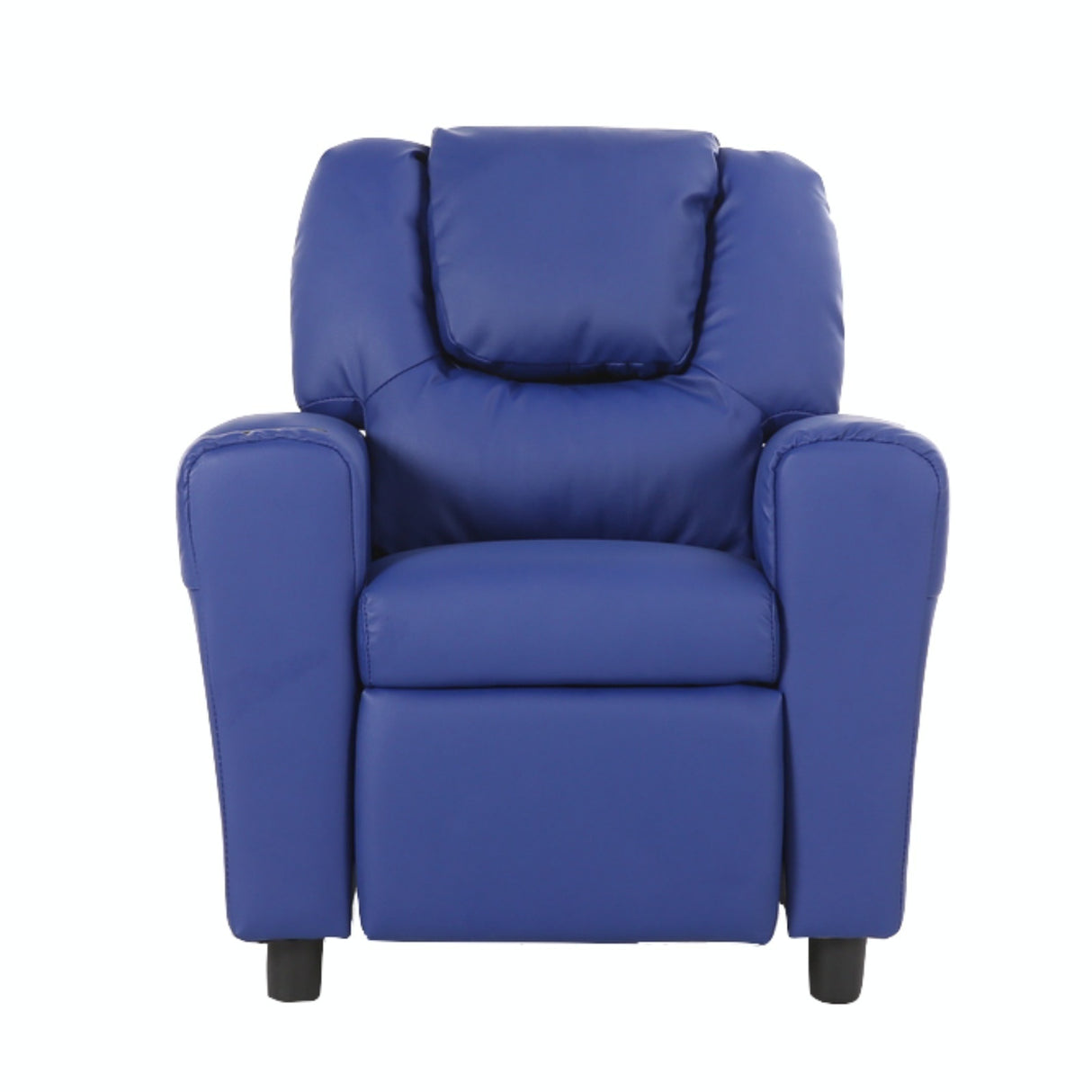 Set of 4 Oliver Kids Recliner Chair Sofa Children Lounge Couch PU Armchair Blue