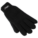 3M Thinsulate Womens Full Finger Knit Gloves Polar Fleece Thermal Insulation in Black